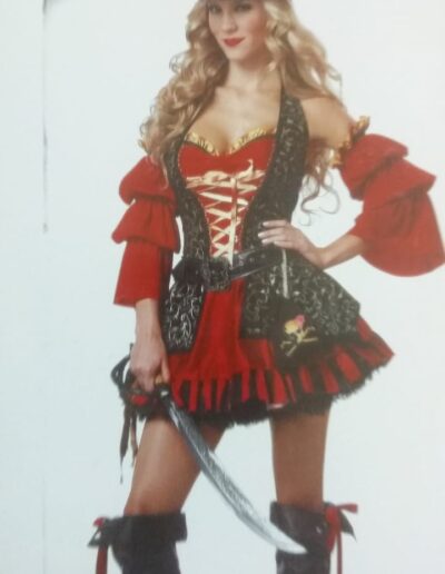 pirata feminino vermelho